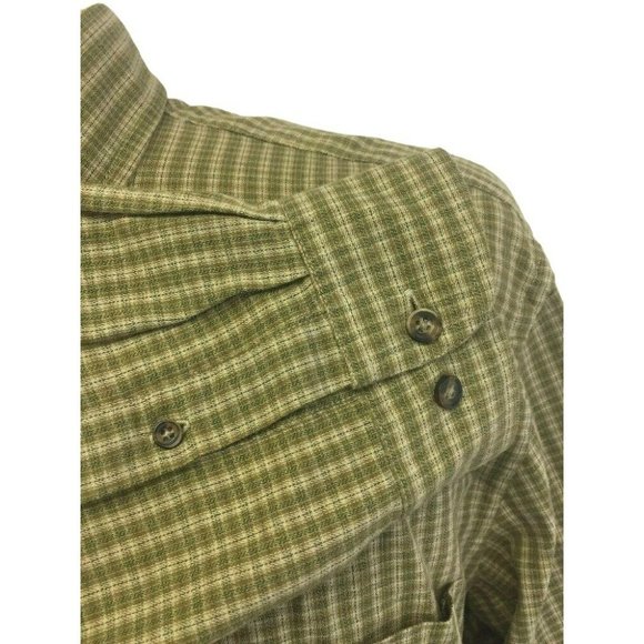 GH BASS CO Mens Casual Oxford Button Shirt M Green L/S Cotton - Picture 10 of 10